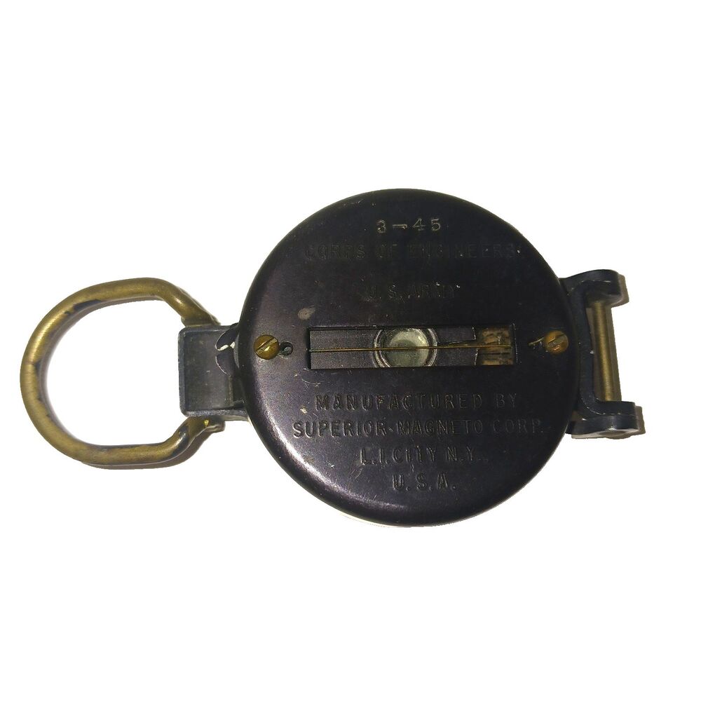 WW2 Corps of Engineers Compass, US Army by Superior Magneto Co. Antique Military